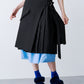 LAYERED PLEATS WRAP SKIRT