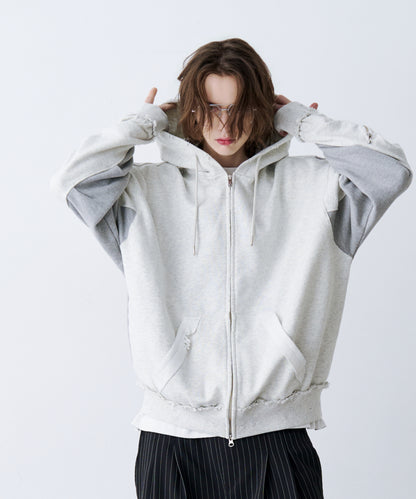 DAMAGE DESIGN ZIP HOODIE