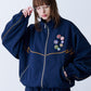 STRIPE MARKED BLOUSON with BADGE