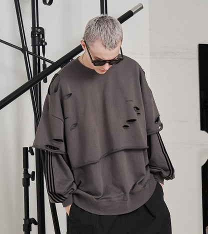 LAYERD DAMAGE SWEAT