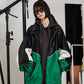 SYNTH-LETHER PIPING JACKET