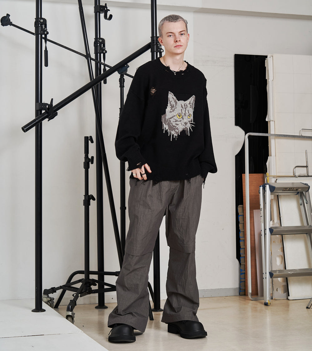 2-ZIP BONTAGE WIDE PANTS