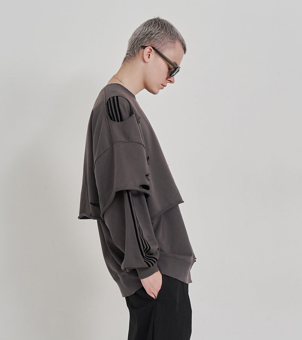LAYERD DAMAGE SWEAT