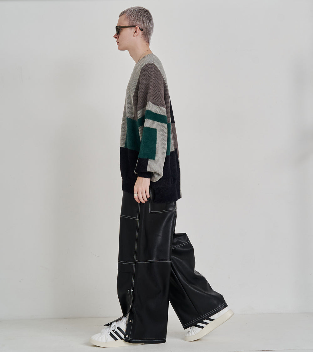 【再販 一部予約商品】MIXYARN PATCHWORK KNIT