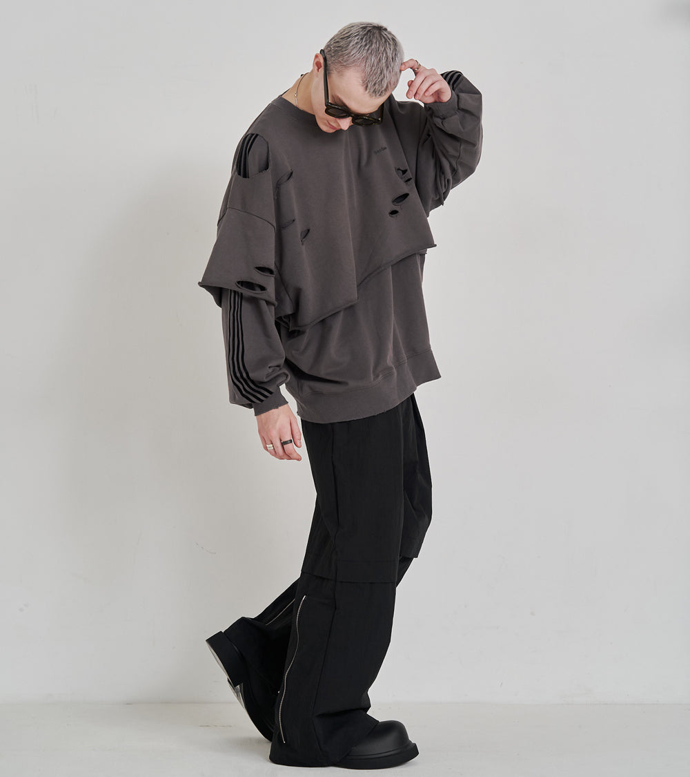 LAYERD DAMAGE SWEAT