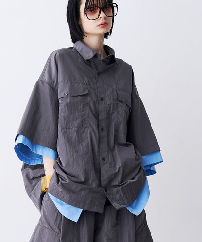【予約商品】LAYERED H/S BOX SHIRTS