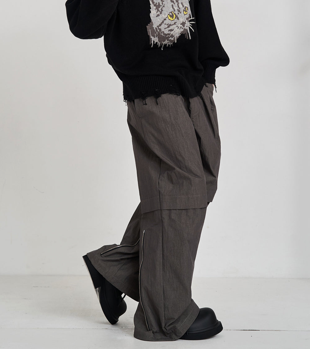 2-ZIP BONTAGE WIDE PANTS
