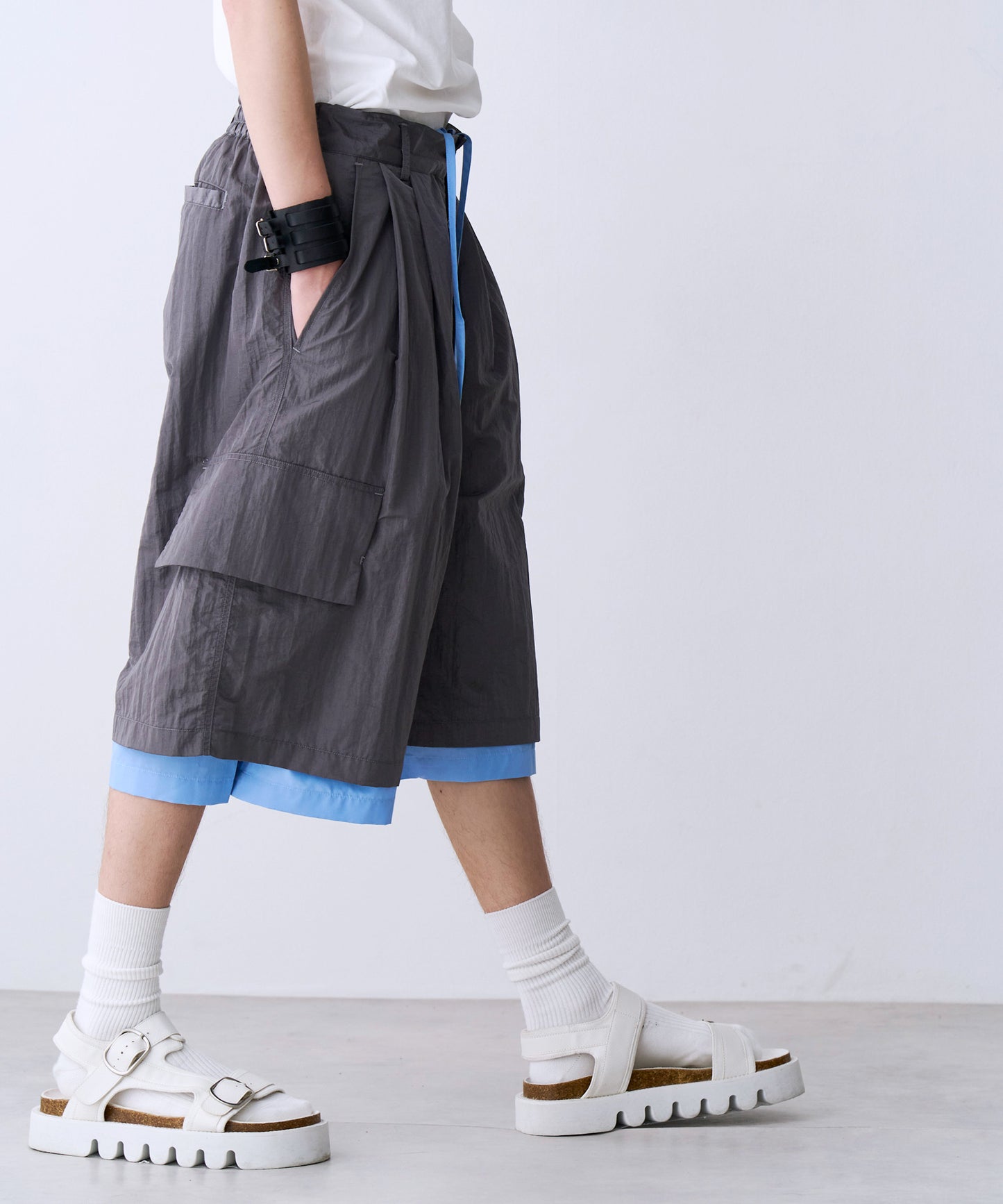 【一部予約】LAYERD WIDE SHORTPANTS