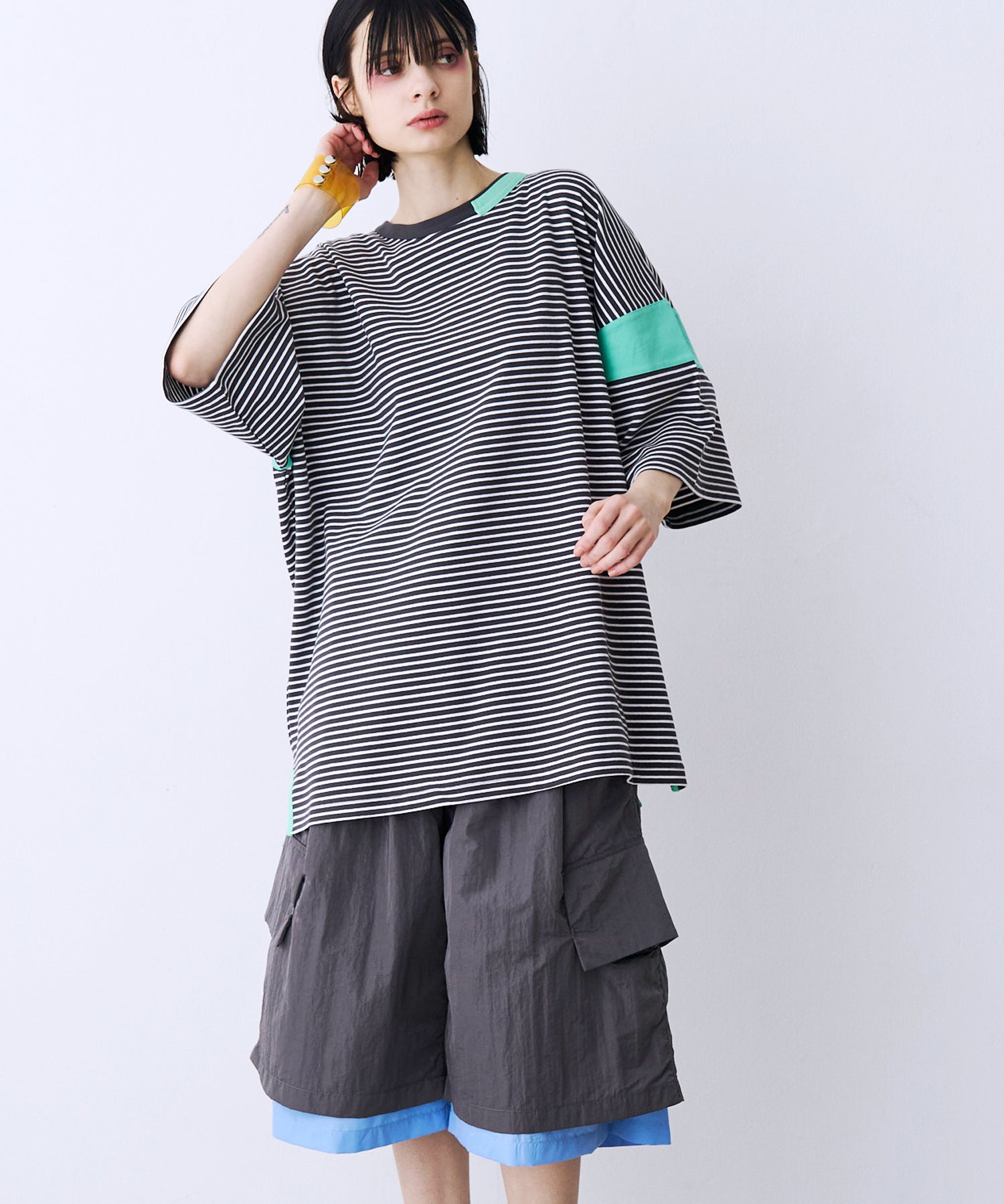 トップス equal border tee 一部予約】BLOCKING BORDER TEE – seesew