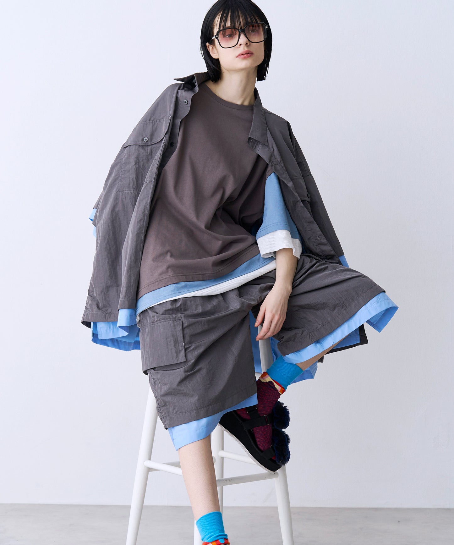 【一部予約】LAYERD WIDE SHORTPANTS