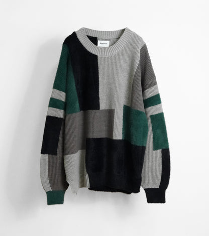 【25AW先行予約】MIXYARN PATCHWORK KNIT