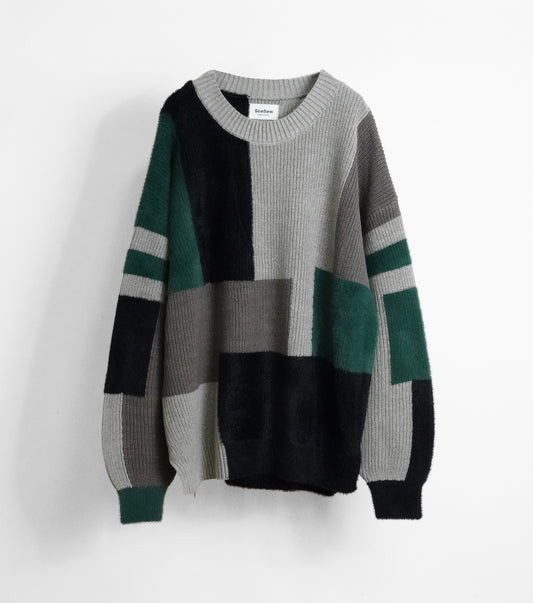 【25AW先行予約】MIXYARN PATCHWORK KNIT