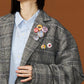【予約商品】GRUNGE CHECK TAILORED JACKET  with BADGE
