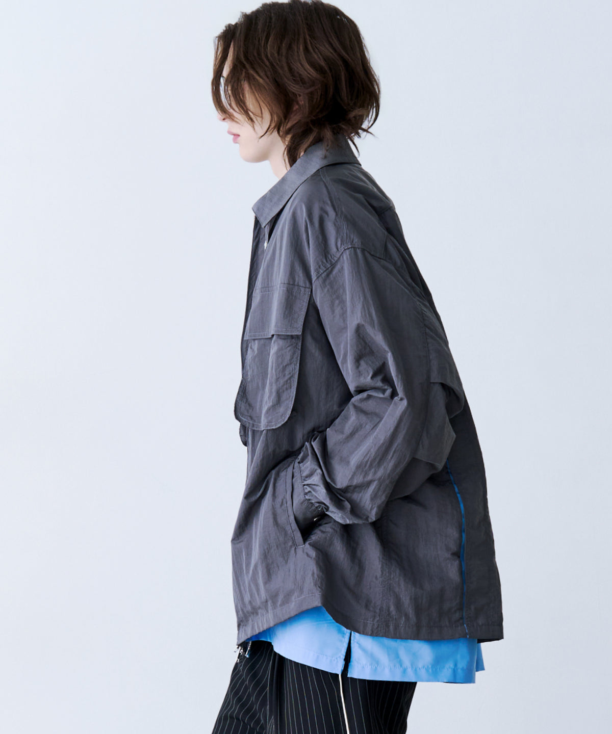 LAYERED ZIP SHIRT JACKET
