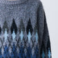 ARGYLE SHAGGY KNIT
