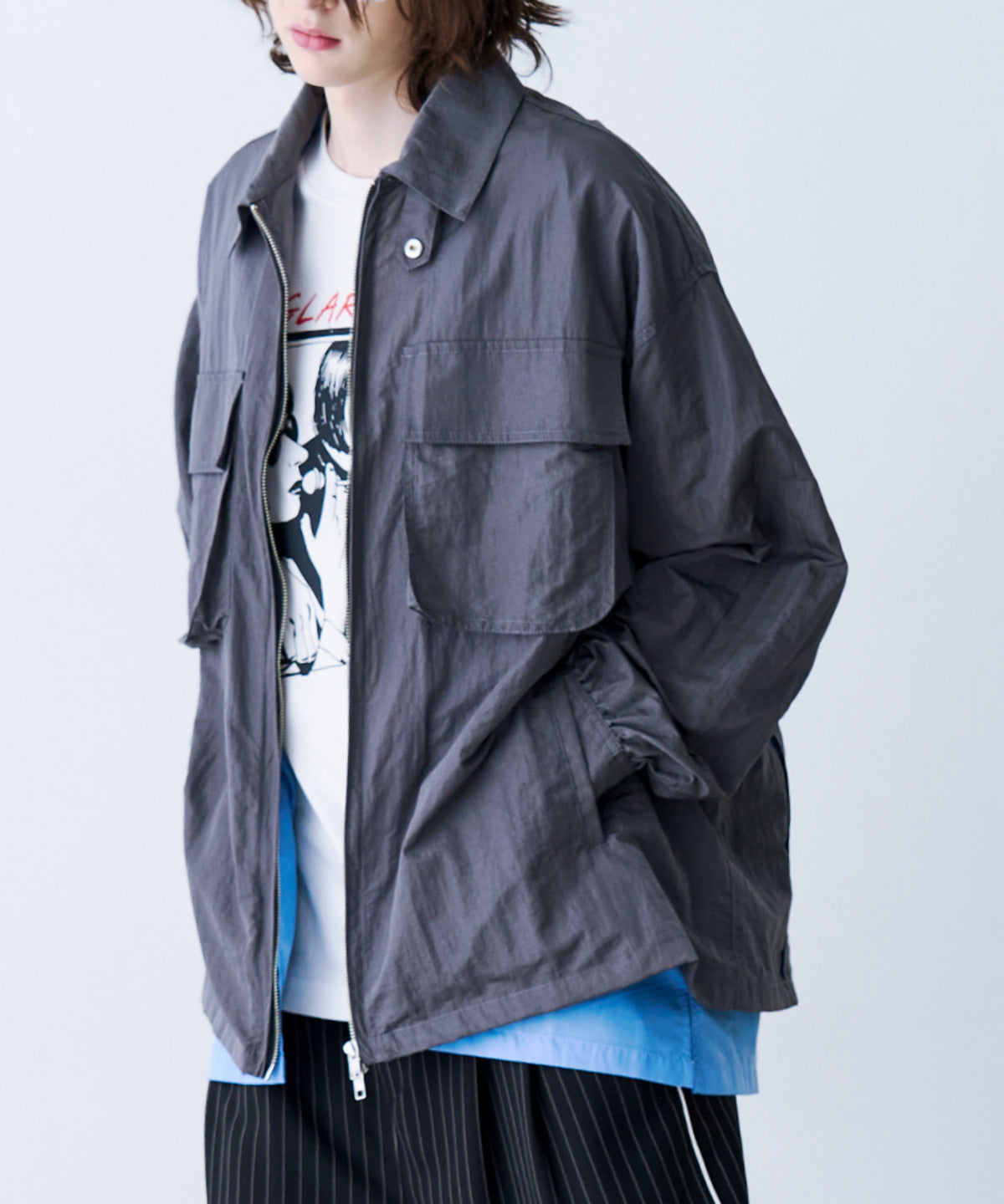 LAYERED ZIP SHIRT JACKET