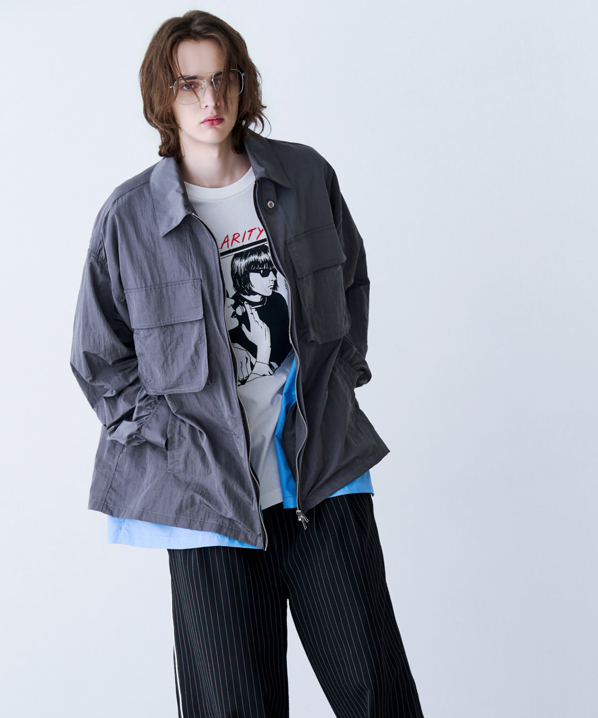LAYERED ZIP SHIRT JACKET