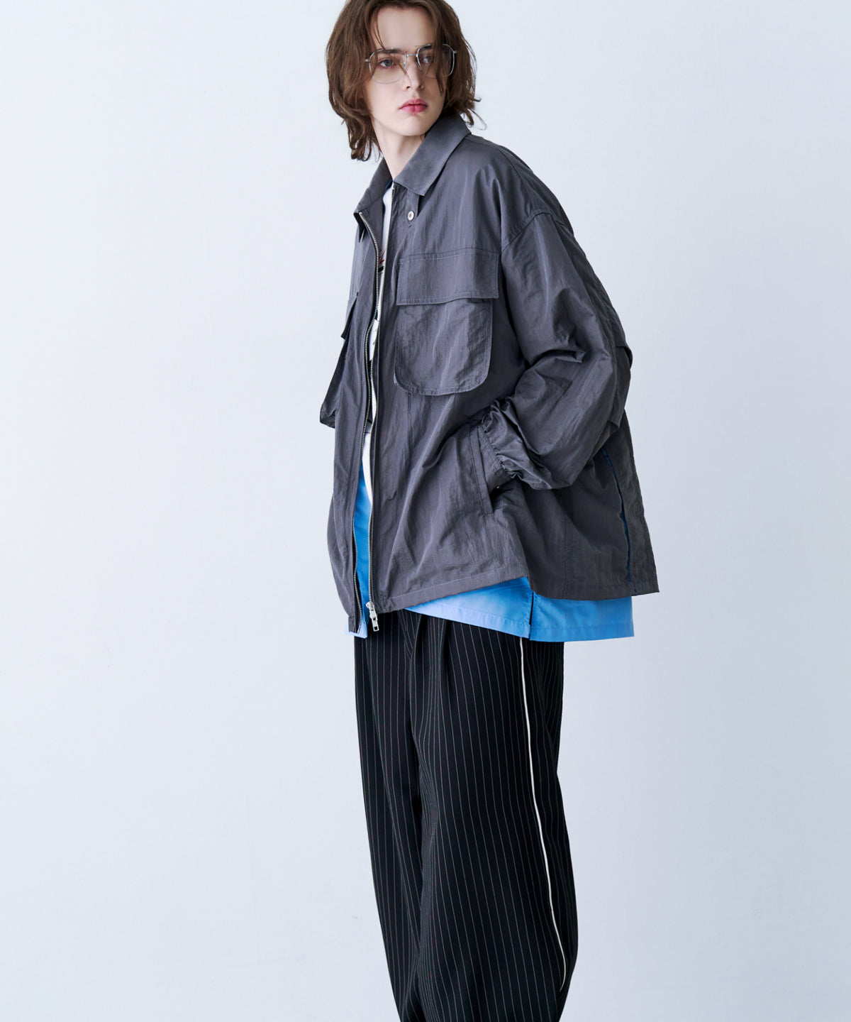 LAYERED ZIP SHIRT JACKET