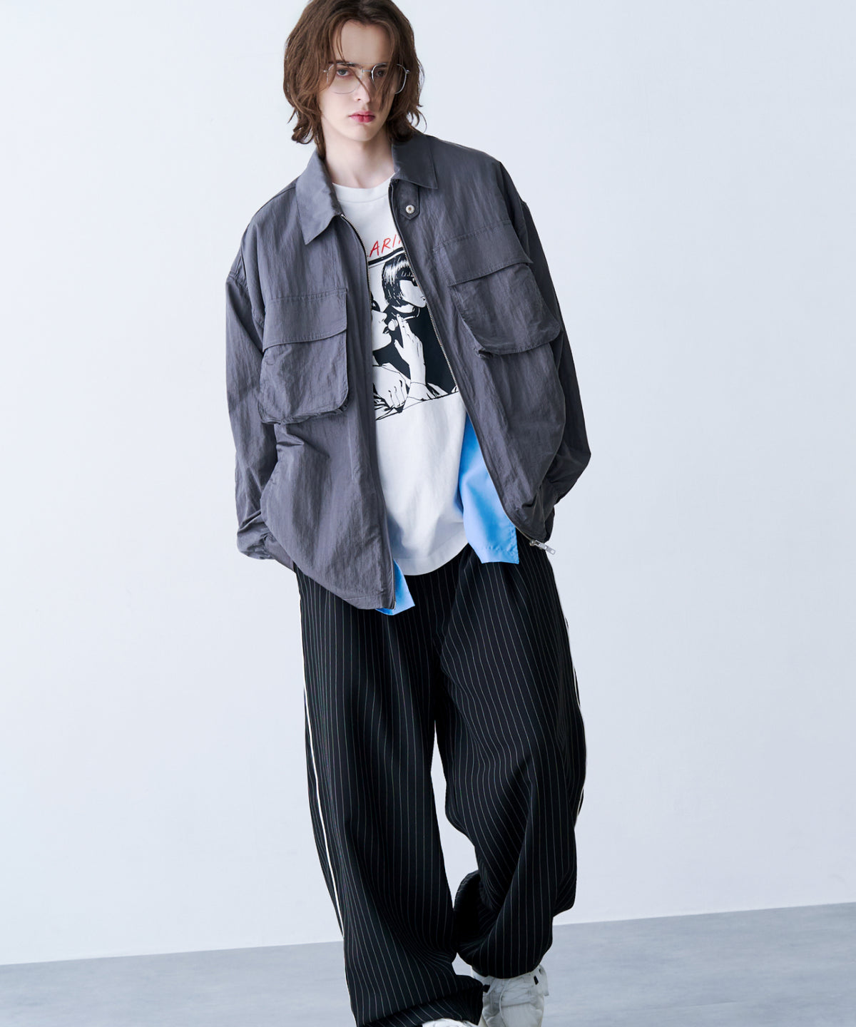 LAYERED ZIP SHIRT JACKET