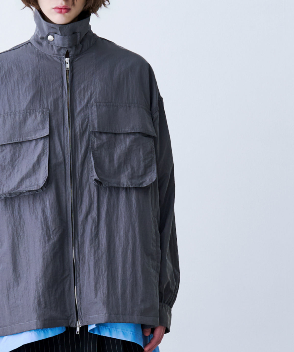 LAYERED ZIP SHIRT JACKET