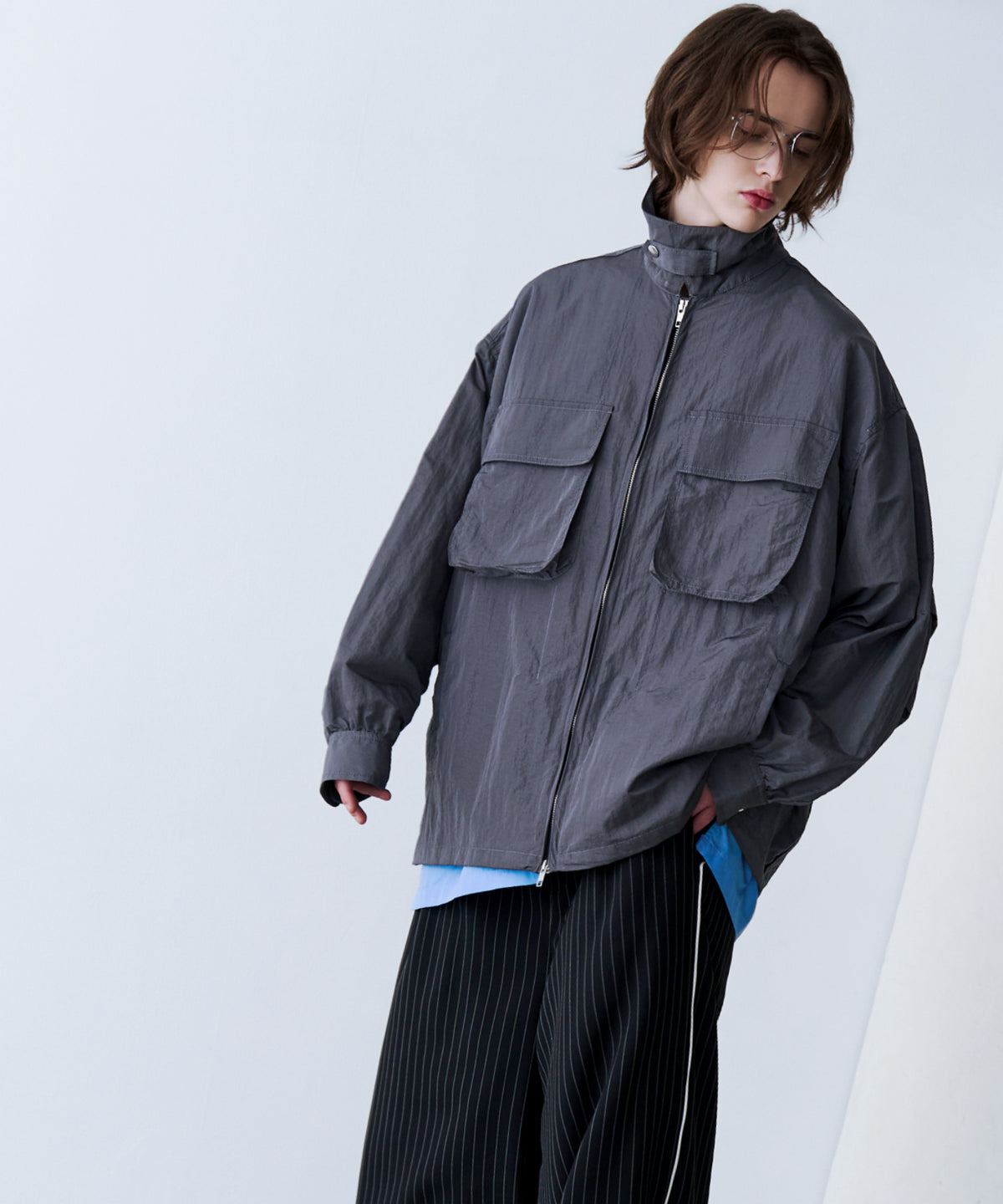 LAYERED ZIP SHIRT JACKET