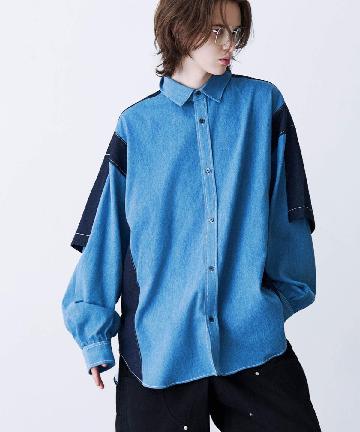 FAKE BLOCKING SHIRT