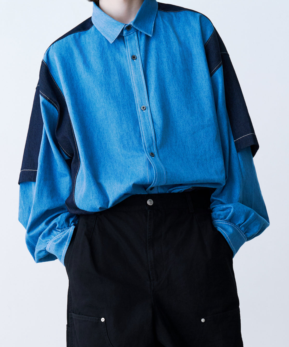 FAKE BLOCKING SHIRT