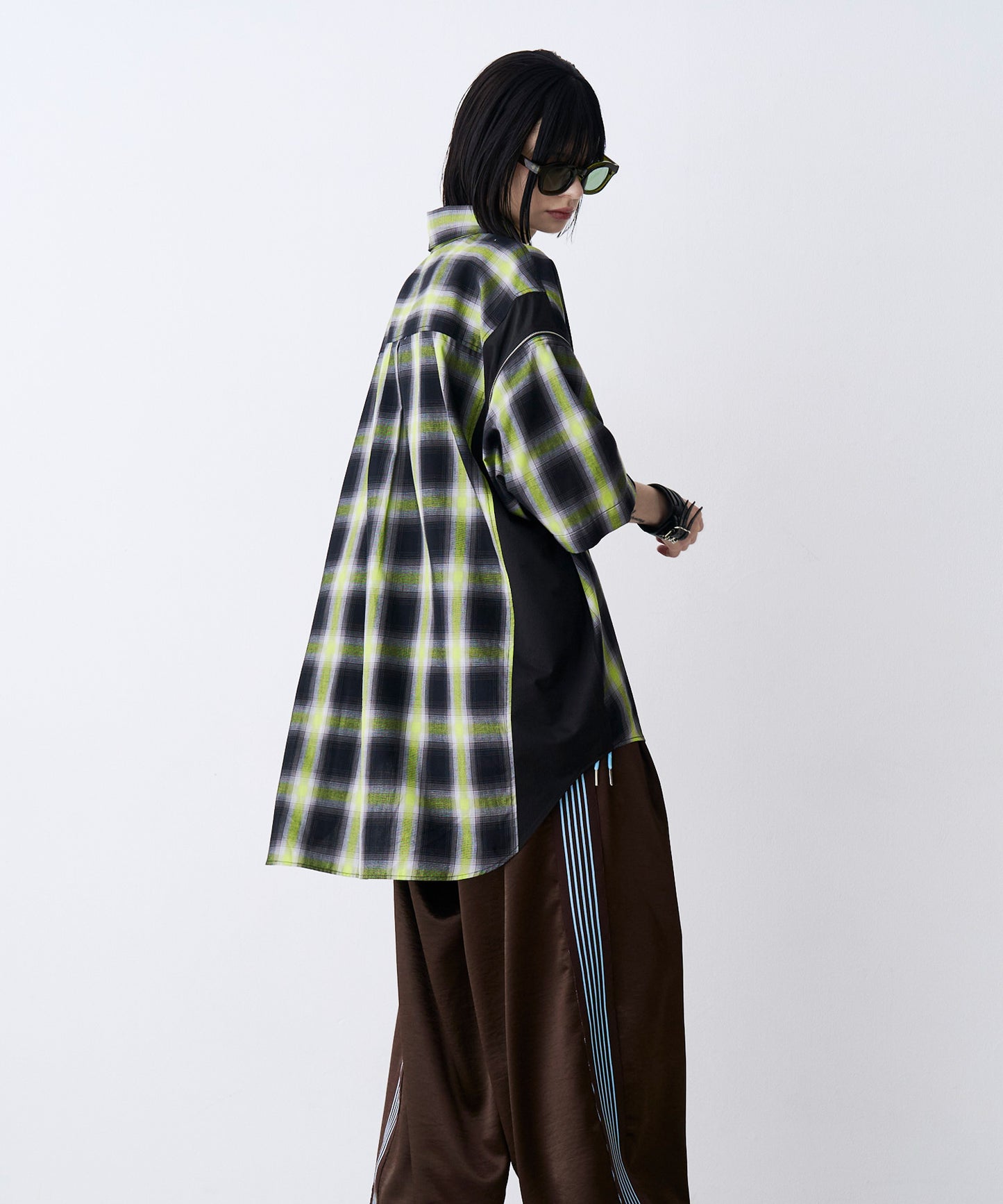 【SALE】2-ZIP CHECK H/S SHIRTS