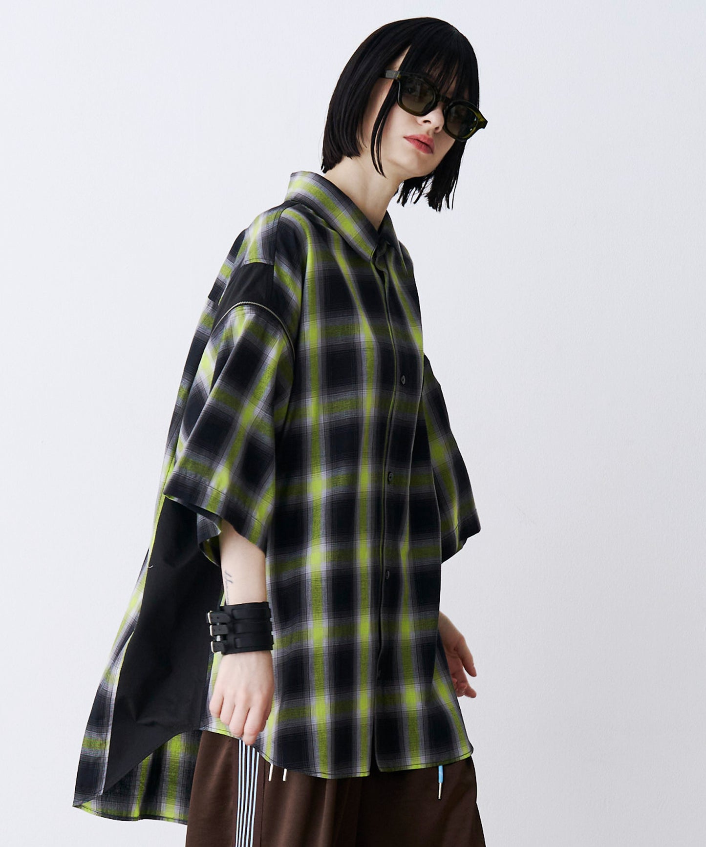 【SALE】2-ZIP CHECK H/S SHIRTS
