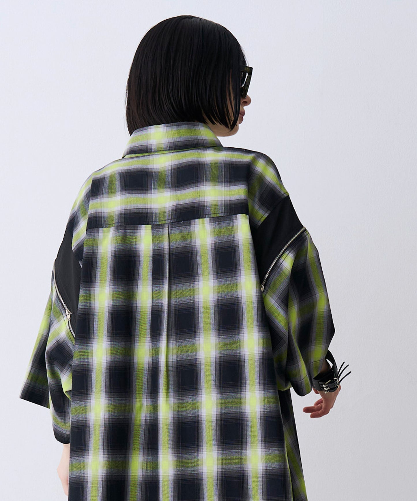 【SALE】2-ZIP CHECK H/S SHIRTS