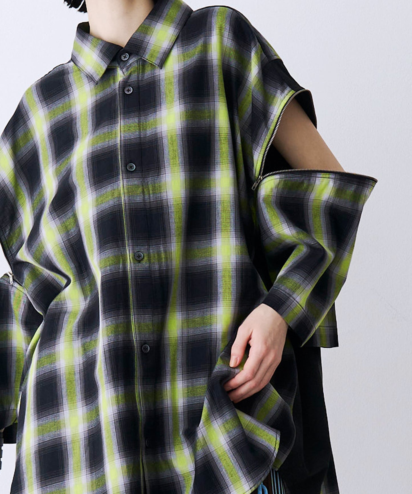 【SALE】2-ZIP CHECK H/S SHIRTS