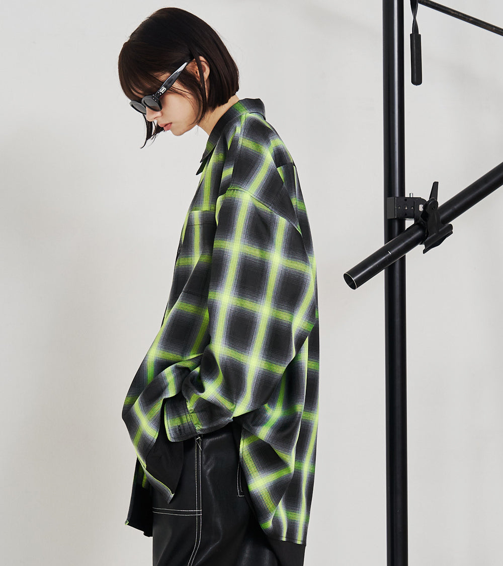 私*す様 THEREDTHREAD S over shirt bug check THEREDTHREAD / ザレッドスレッド】S over shirt bug check