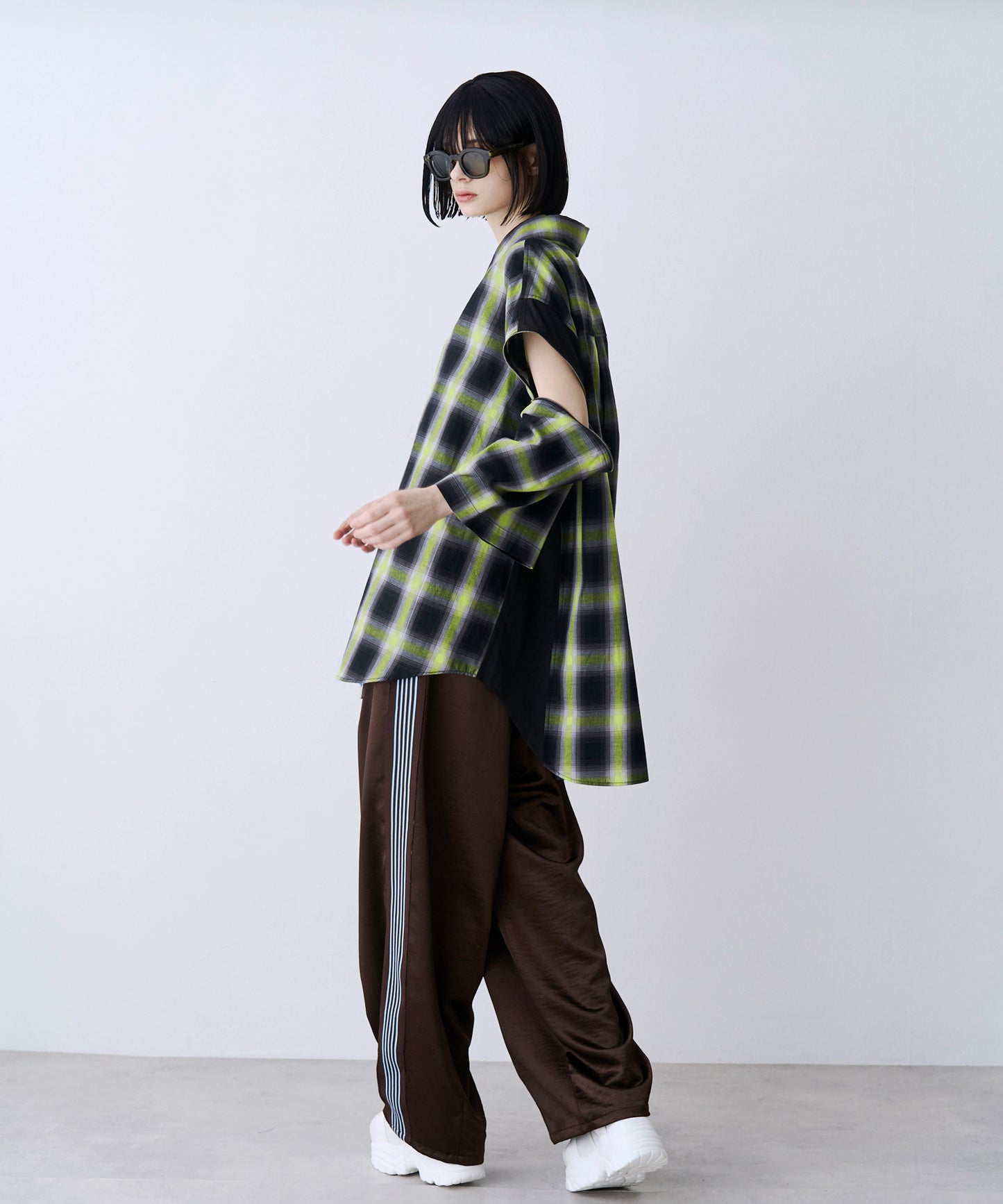【SALE】2-ZIP CHECK H/S SHIRTS