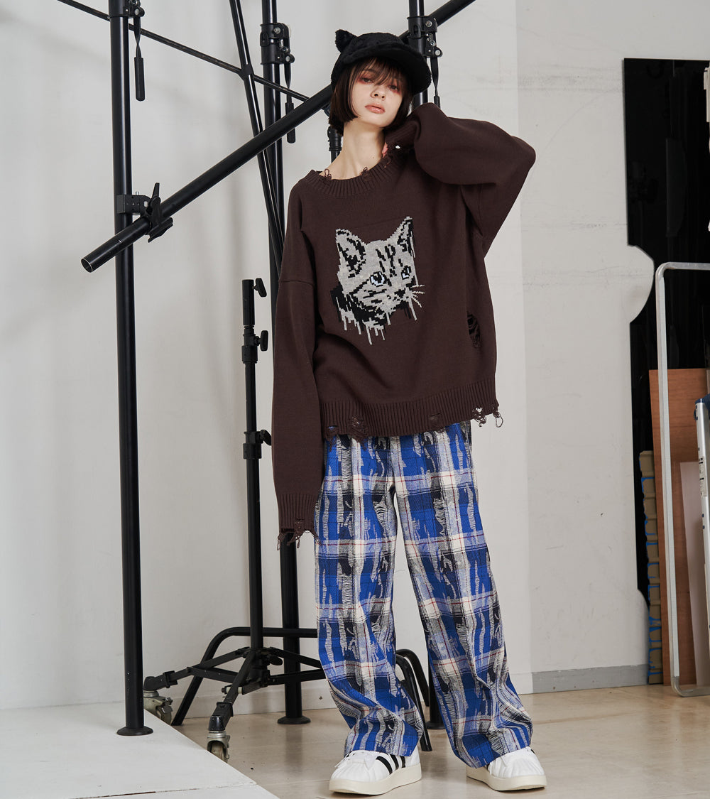 CRASH TEX WIDE PANTS