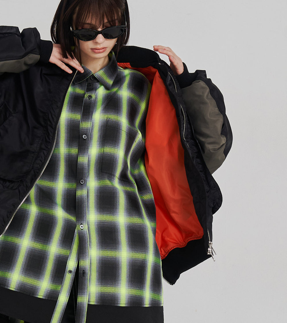 SOLID CHECK OVER SHIRTS