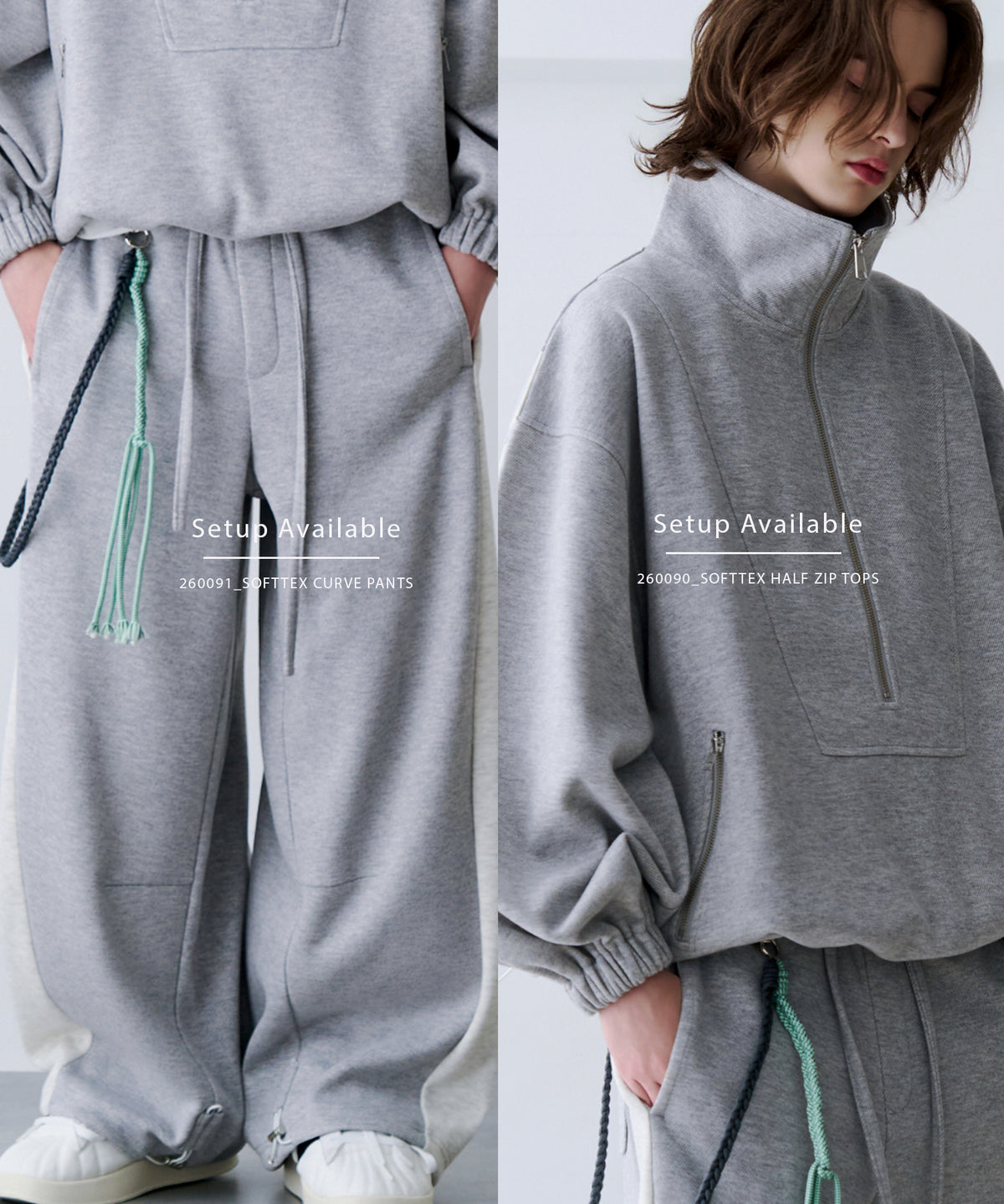 SOFTTEX HALF ZIP TOPS