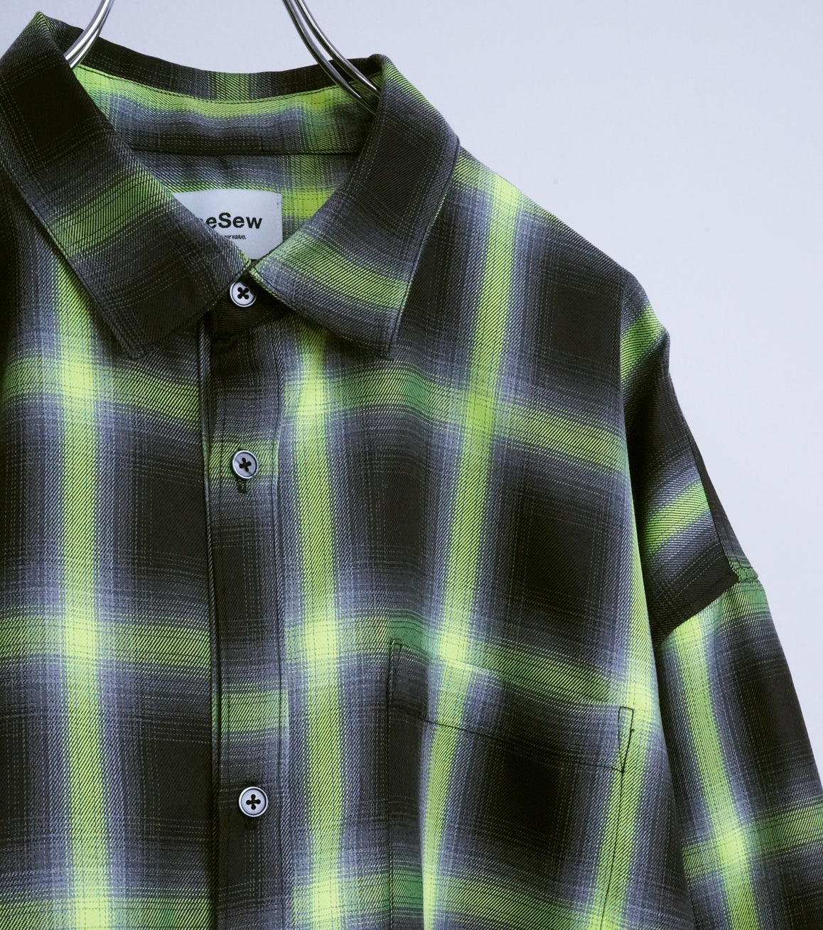 【25AW先行予約】SOLID CHECK OVER SHIRTS