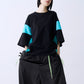 【SALE】SATIN MIX BLOCK TEE