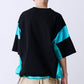 SATIN MIX BLOCK TEE