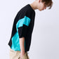 SATIN MIX BLOCK TEE