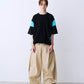 SATIN MIX BLOCK TEE