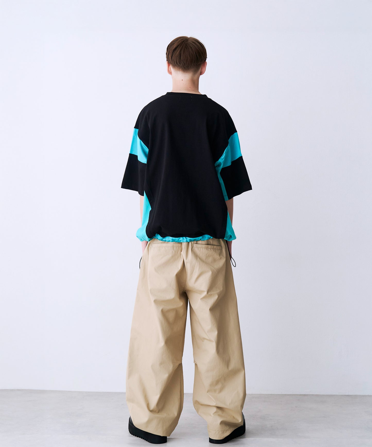 SATIN MIX BLOCK TEE
