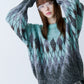ARGYLE SHAGGY KNIT