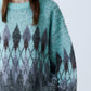 ARGYLE SHAGGY KNIT