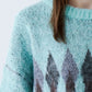 ARGYLE SHAGGY KNIT
