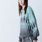 ARGYLE SHAGGY KNIT