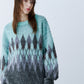 ARGYLE SHAGGY KNIT