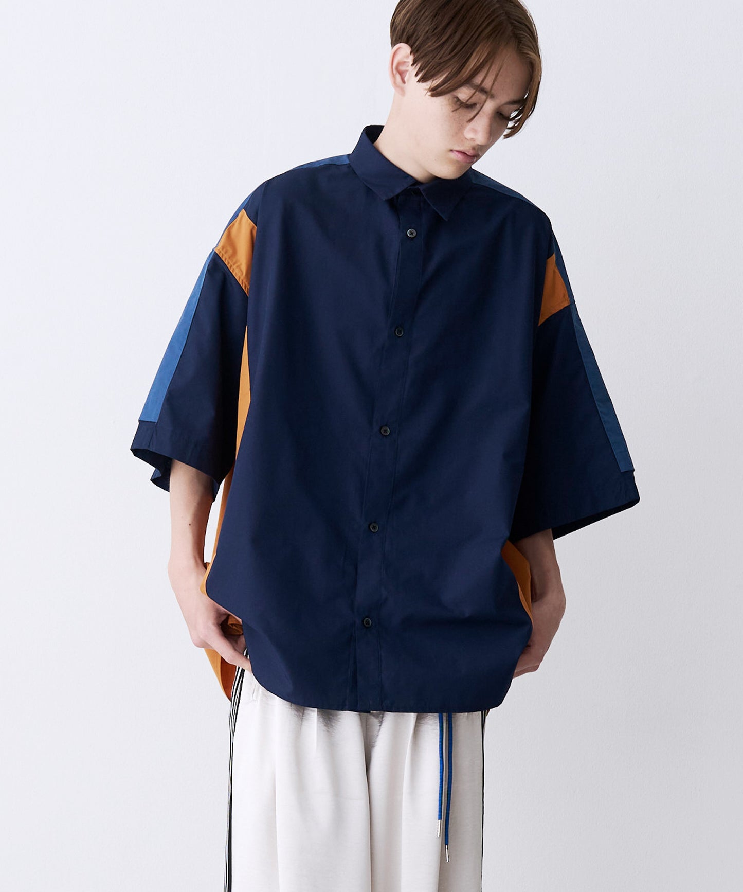 【一部予約】FAKE BLOCKING H/S SHIRTS