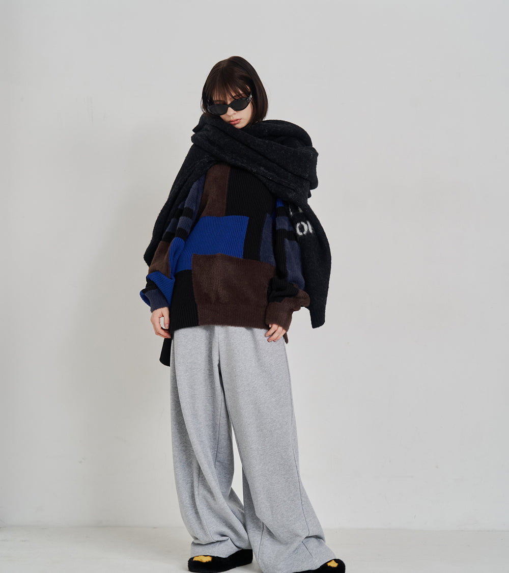 【再販 一部予約商品】MIXYARN PATCHWORK KNIT