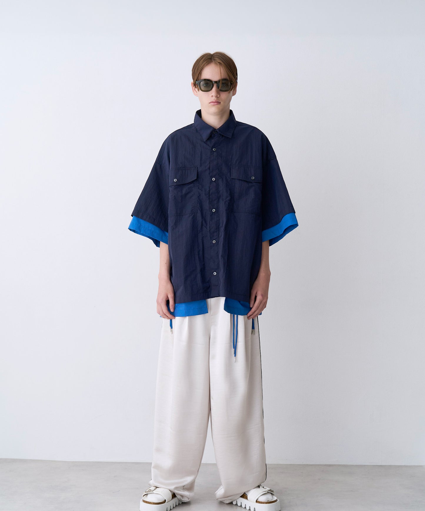 【予約商品】LAYERED H/S BOX SHIRTS